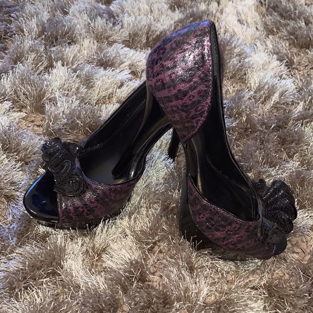 Black & Purple High Heels